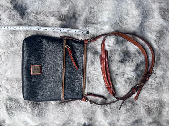 Dooney & Bourke Handbags - Dooney & Bourke Small Leather Crossbody Bag Black Brow